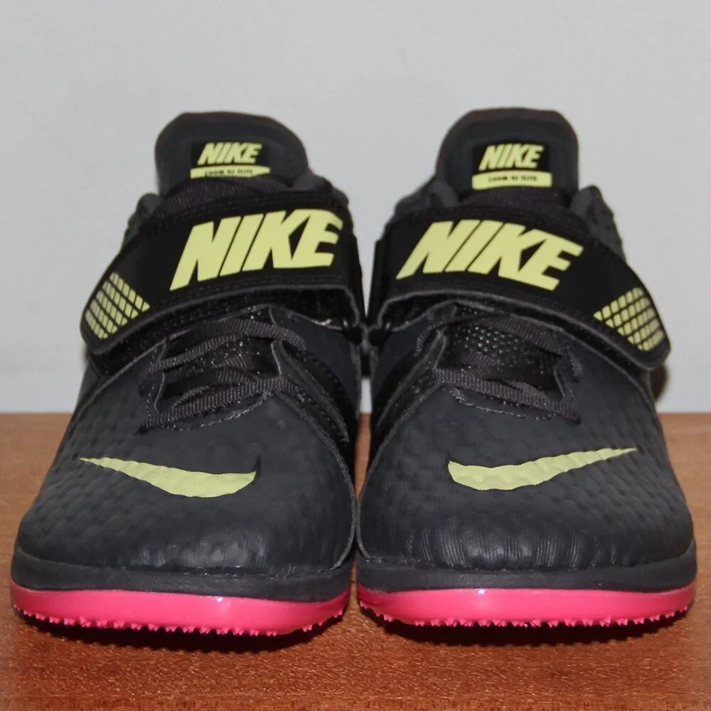 Nike High Jump Elite Track Shoes Men 9 Black Pink Lemon
